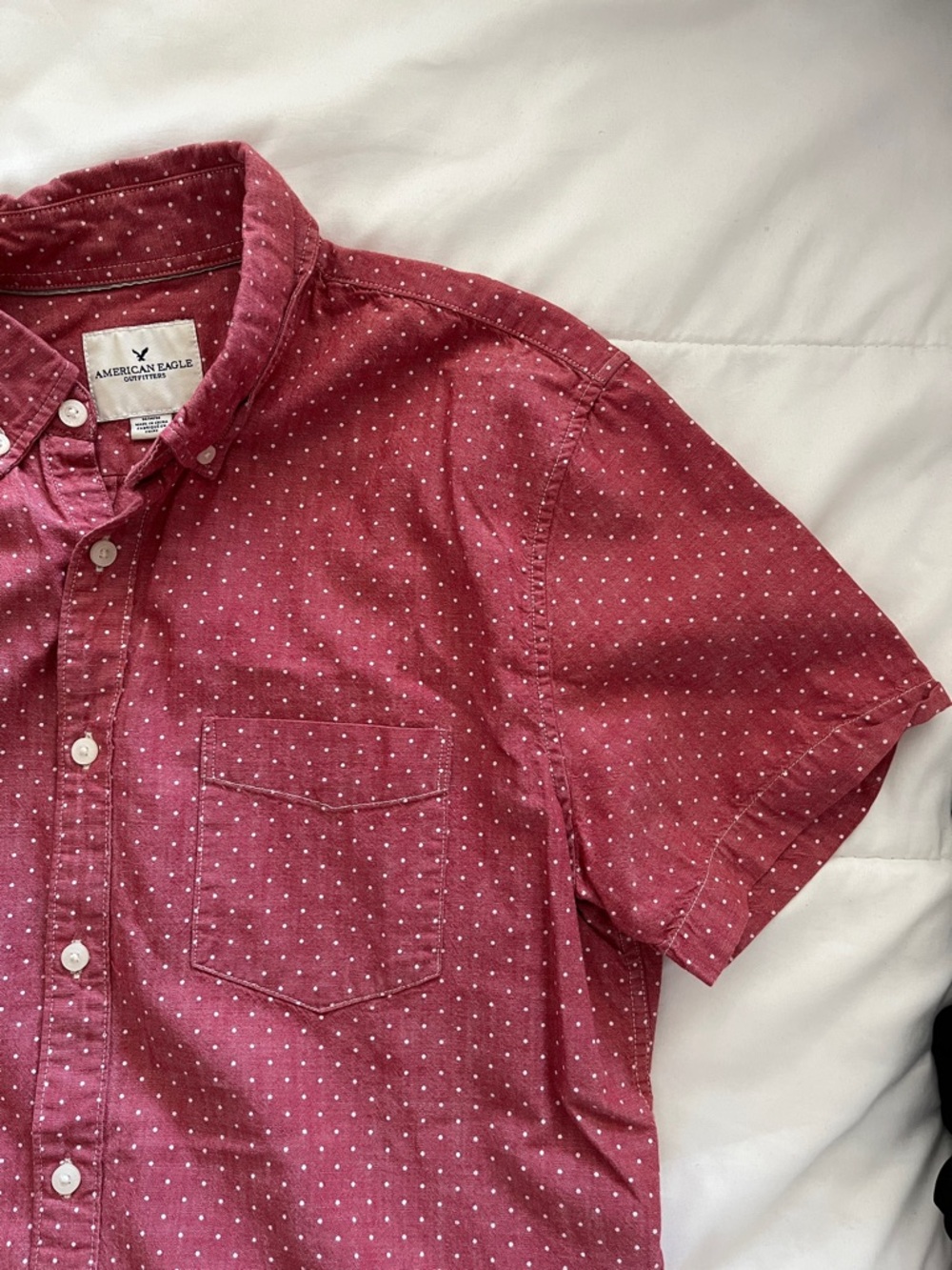 American Eagle Men’s Short Sleeve Button Down - Picture 3 of 4